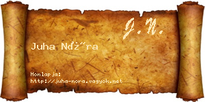 Juha Nóra névjegykártya